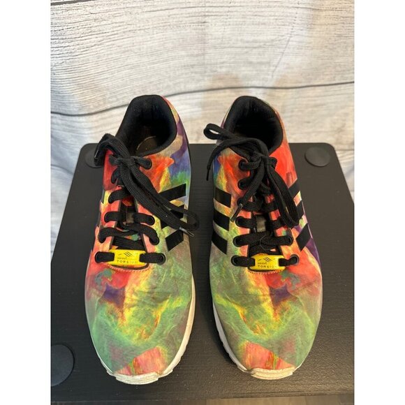 Adidas ZX Flux Torsion Sneakers Colorful Tie-Dye Size 7.5 - Picture 1 of 5